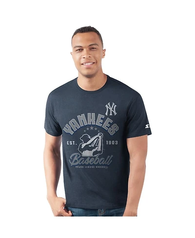 Starter Men's Navy New York Yankees Prime Time Batter T-Shirt