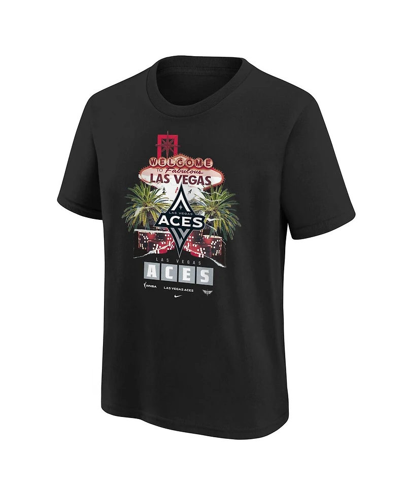 Nike Big Boys and Girls Black Las Vegas Aces Original Content T-Shirt