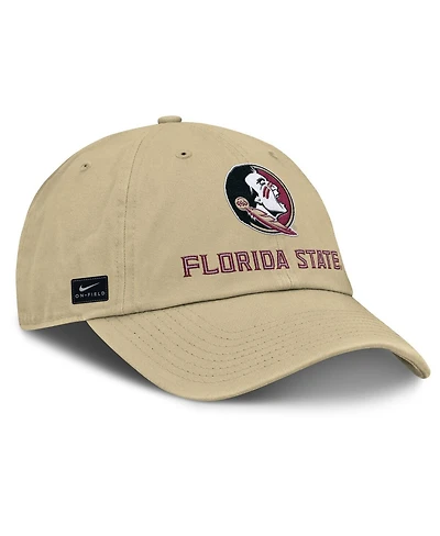 Nike Men's Gold Florida State Seminoles 2025 Sideline Club Adjustable Hat