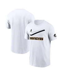 Nike Men's White Iowa Hawkeyes Primetime 2-Hit Swoosh T-Shirt