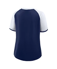 Fanatics Women's Navy/White Dallas Cowboys Height Advantage T-Shirt