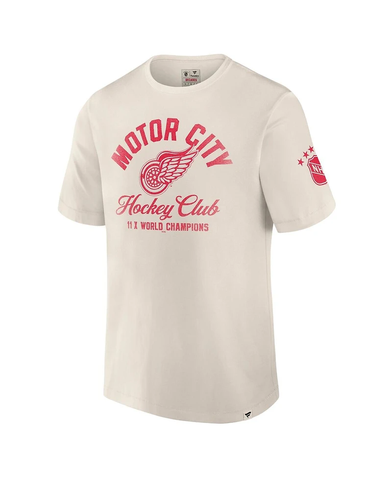 Fanatics Men's White Detroit Red Wings Decades Collection Timeless T-Shirt