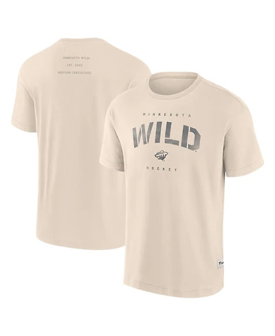 Fanatics Men's Cream Minnesota Wild Elements Weathered Tonal Future Ground T-Shirt