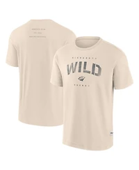 Fanatics Men's Cream Minnesota Wild Elements Weathered Tonal Future Ground T-Shirt