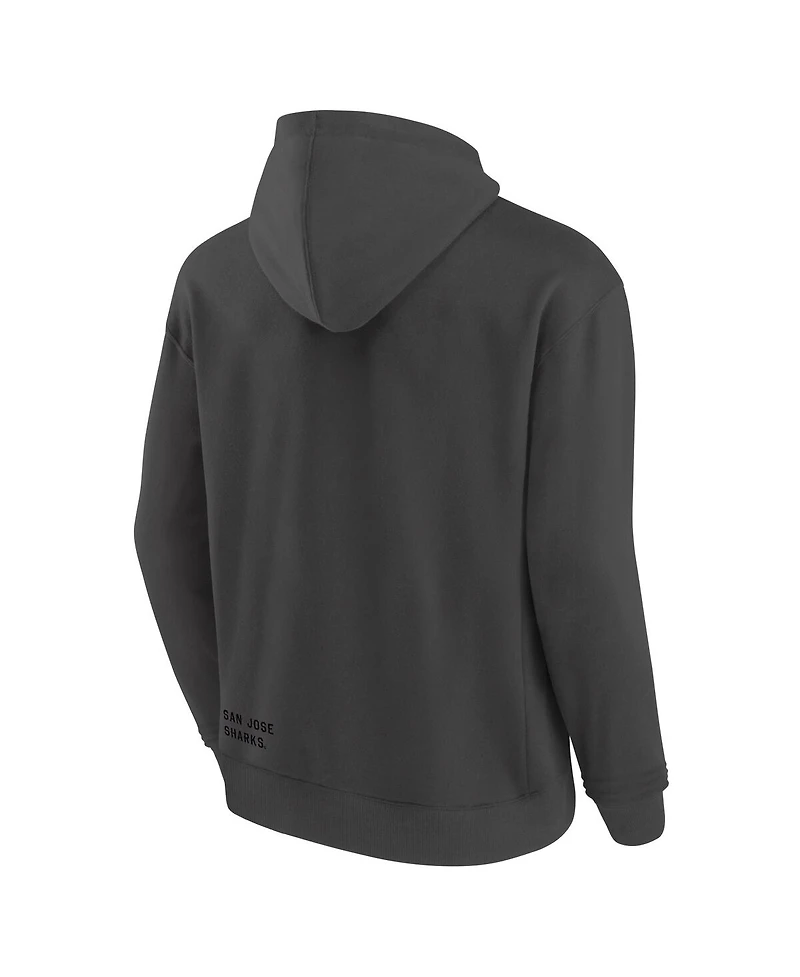 Fanatics Men's Charcoal San Jose Sharks Future Ground Info Pullover Hoodie