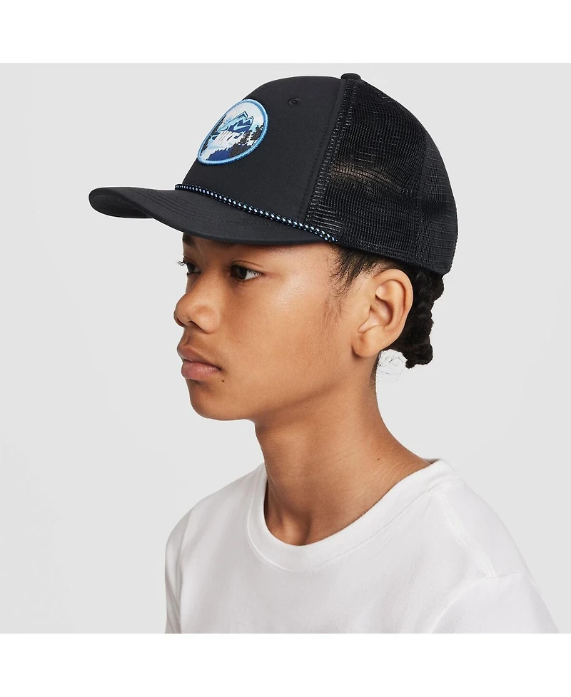 Nike Big Boys and Girls Black Rise Trucker Adjustable Hat
