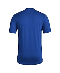 Adidas Men's Royal Kansas Jayhawks 2024 Locker Trilateral Pre-Game T-Shirt
