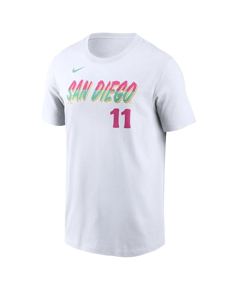 Nike Men's Yu Darvish White San Diego Padres Fuse City Connect Name Number T-Shirt