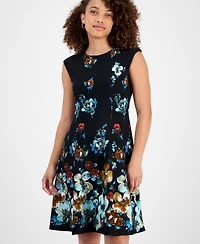 Connected Petite Floral Sleeveless Sheath Dress