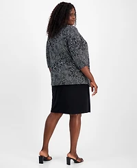 Connected Plus 2-Pc. Printed Jacket & Dress Set