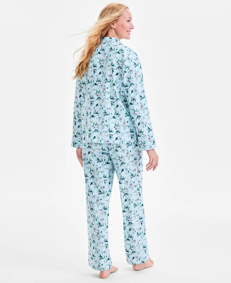 Charter Club Women's 2-Pc. Cotton Flannel Packaged Pajamas Set, Created for Macy's