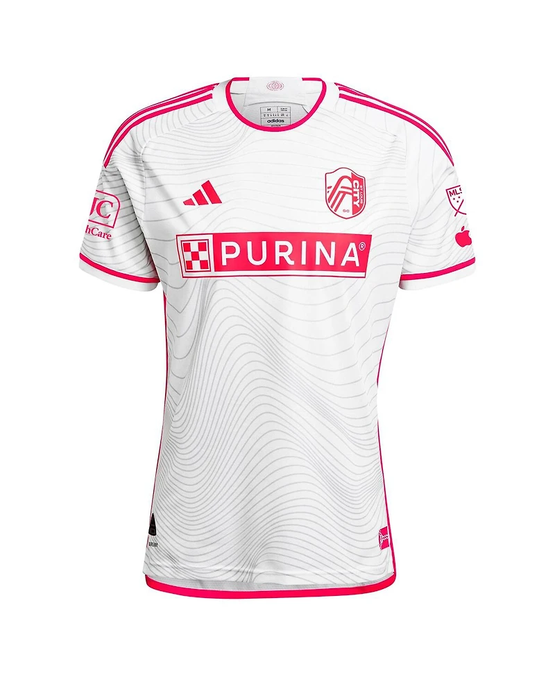 Adidas Men's Eduard Lowen White St. Louis City Sc 2024 The Confluence Kit Authentic Player Jersey