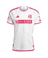 Adidas Men's Eduard Lowen White St. Louis City Sc 2024 The Confluence Kit Authentic Player Jersey