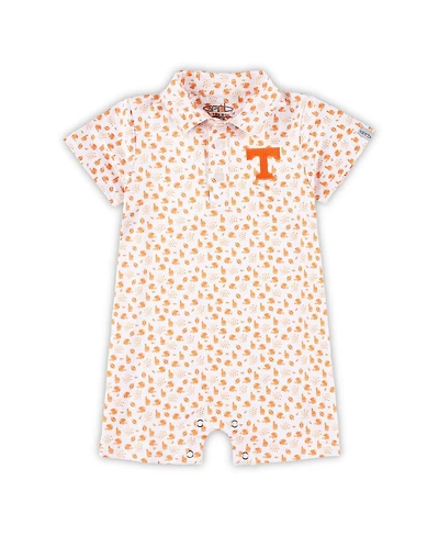 Garb Baby Boys and Girls White Tennessee Volunteers Earnest Polo Romper