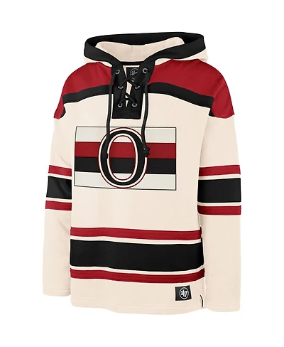 '47 Brand Men's Cream Ottawa Senators Superior Lacer Pullover Hoodie