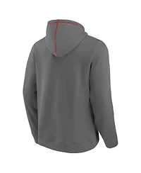 Fanatics Men's Gray Wisconsin Badgers Toppler Fleece Pullover Hoodie