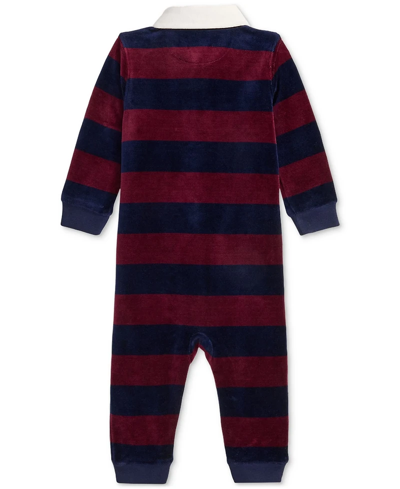Polo Ralph Lauren Baby Boys Velour Rugby Coverall