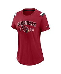 Nike Women's Heather Red Arizona Cardinals Historic Slub Fashion T-Shirt