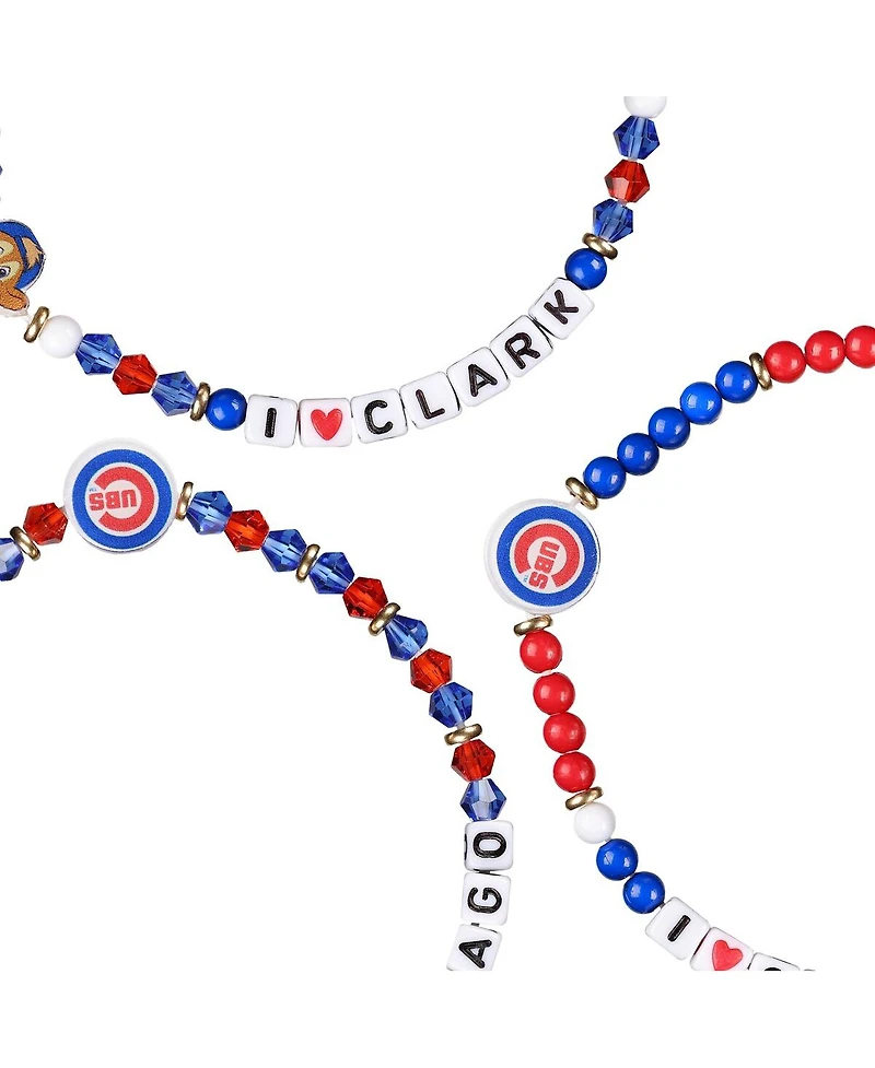 Foco Chicago Cubs 3-Pack Friendship Bracelet