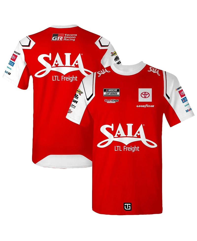 Joe Gibbs Racing Team Collection Men's Red Ty Gibbs Saia Sublimated Uniform T-Shirt