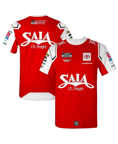 Joe Gibbs Racing Team Collection Men's Red Ty Gibbs Saia Sublimated Uniform T-Shirt