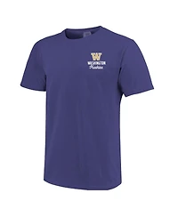 Image One Men's Purple Washington Huskies Comfort Colors Mascot Overlay T-Shirt