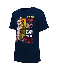 Stadium Essentials Men's and Women's Caitlin Clark Navy Indiana Fever 2024 Wnba Rookie of the Year T-Shirt