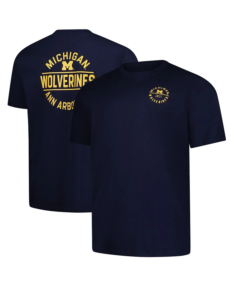 Fanatics Men's Navy Michigan Wolverines Big Tall Fast Break 2 Hit T-Shirt