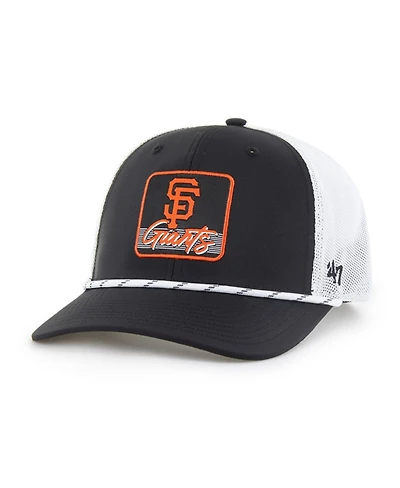 '47 Brand Men's Black/White San Francisco Giants Scratch Adjustable Trucker Hat
