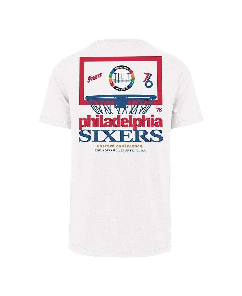 '47 Brand Men's White Philadelphia 76ers City Edition Backboard T-Shirt