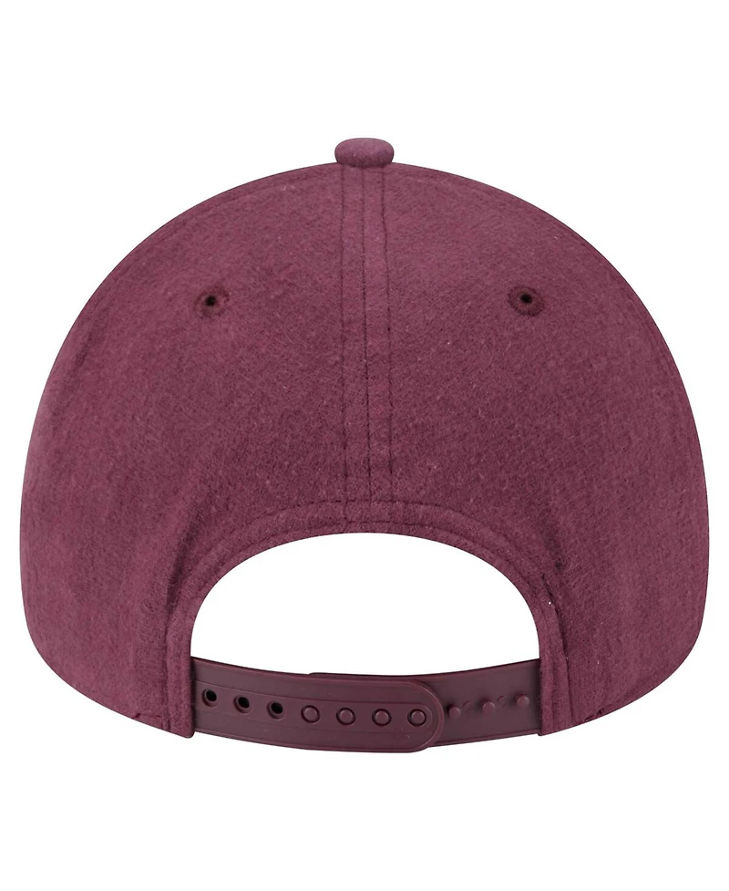 New Era Men's Maroon San Francisco Giants Moleskin Crown A-Frame 9FORTY Adjustable Hat