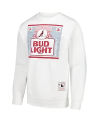 Mitchell & Ness Men's x Bud Light White Arizona Cardinals The Crest Pullover Sweatshirt