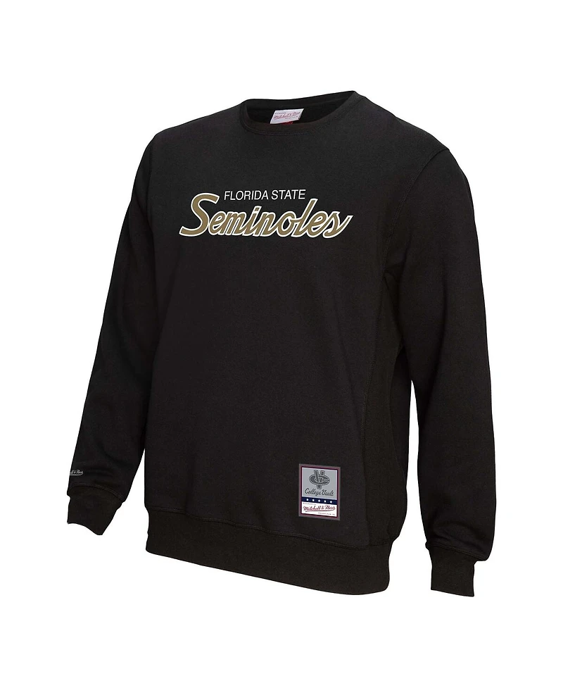 Mitchell & Ness Men's Black Florida State Seminoles Elite Script Pullover Sweatshirt