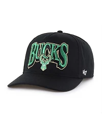 '47 Brand Men's Black Milwaukee Bucks Every Time Past Champs Hitch Adjustable Hat