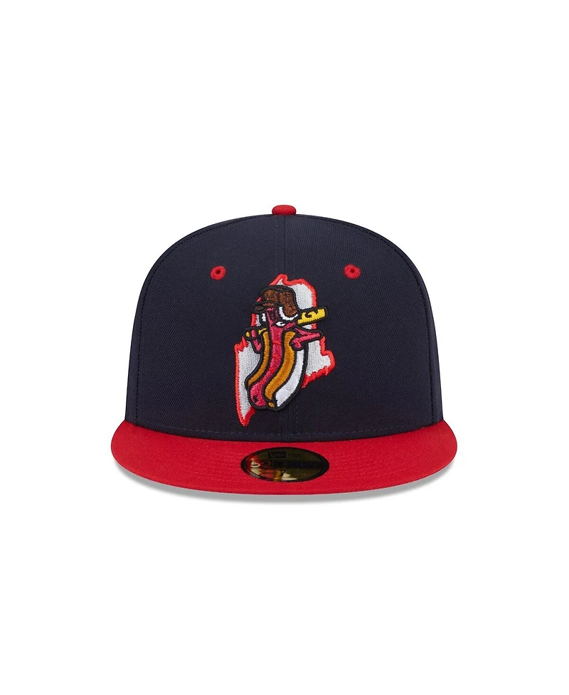 New Era Men's Navy Portland Sea Dogs Theme Nights 59FIFTY Fitted Hat