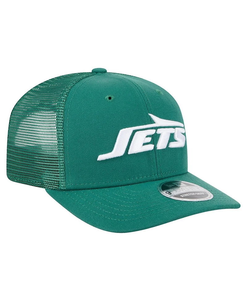 New Era Men's Green New York Jets Team Collection 9SEVENTY Stretch-Snap Adjustable Hat
