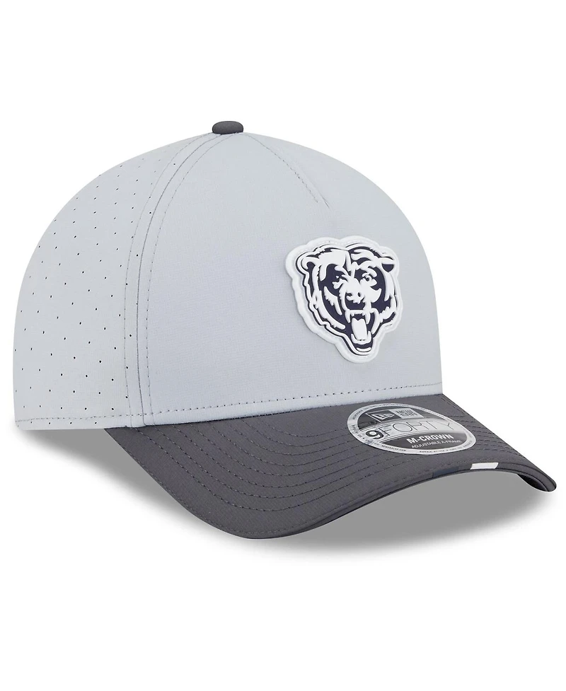 New Era Men's Gray/Graphite Chicago Bears 2025 Nfl Training Camp A-Frame 9FORTY Adjustable Hat