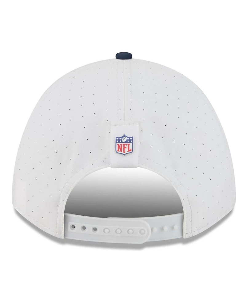 New Era Men's White/College Navy Seattle Seahawks 2025 Nfl Training Camp A-Frame 9FORTY Adjustable Hat