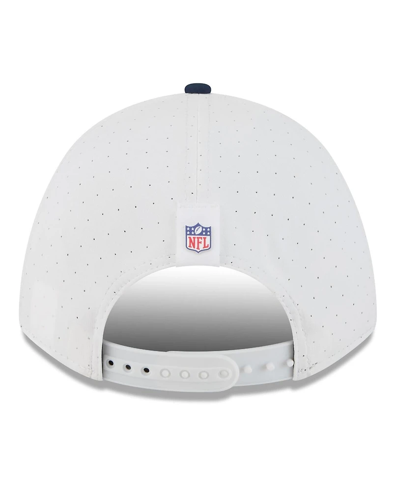 New Era Men's White/Navy New England Patriots 2025 Nfl Training Camp A-Frame 9FORTY Adjustable Hat