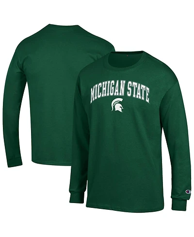 Champion Men's Green Michigan State Spartans Arch Over Logo Long Sleeve T-Shirt