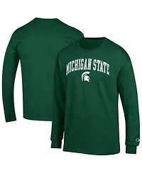 Champion Men's Green Michigan State Spartans Arch Over Logo Long Sleeve T-Shirt