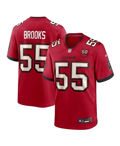 Nike Men's Derrick Brooks Red Tampa Bay Buccaneers 50th Anniversary Game Jersey