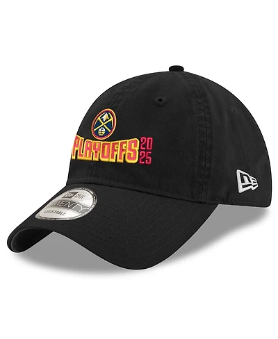 New Era Men's Black Denver Nuggets 2025 Nba Playoffs 9TWENTY Adjustable Hat