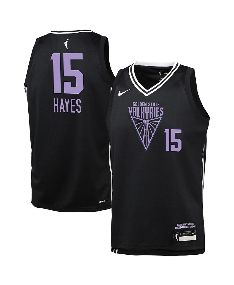 Nike Big Boys and Girls Tiffany Hayes Eclipse Black Golden State Valkyries Explorer Edition Player Jersey