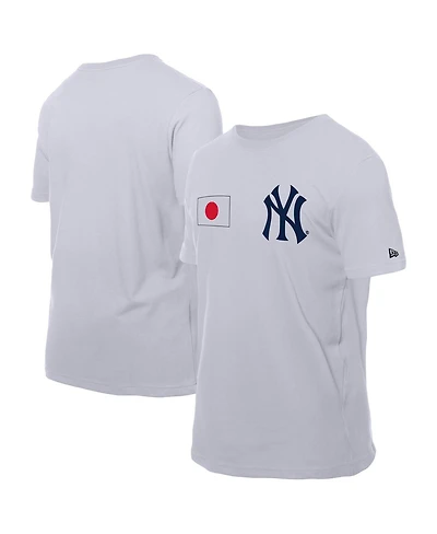 New Era Men's White York Yankees Japanese Flag T-Shirt