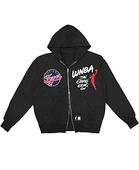Round21 Men's and Women's Black Indiana Fever Double-Zip Hoodie