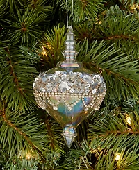 Holiday Lane Jeweled Classics Glass Onion Drop Ornament, Macy's Exclusive