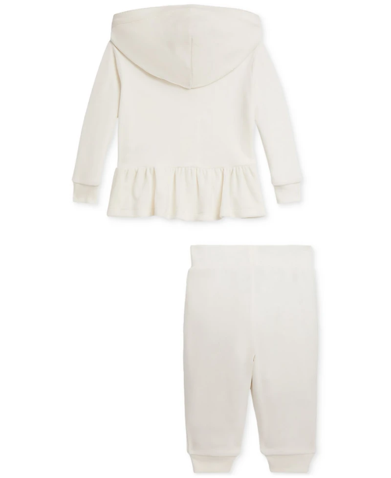 Polo Ralph Lauren Baby Girls Velour Hoodie & Jogger Pant Set