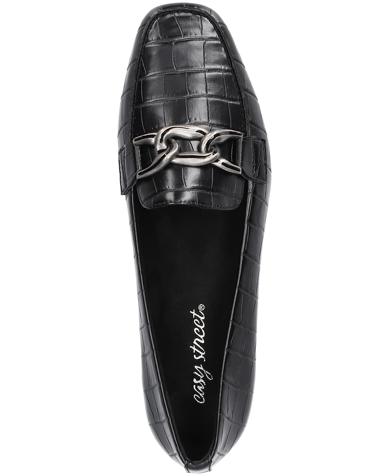 Easy Street Women's Femi Square-Toe Slip-On Flats