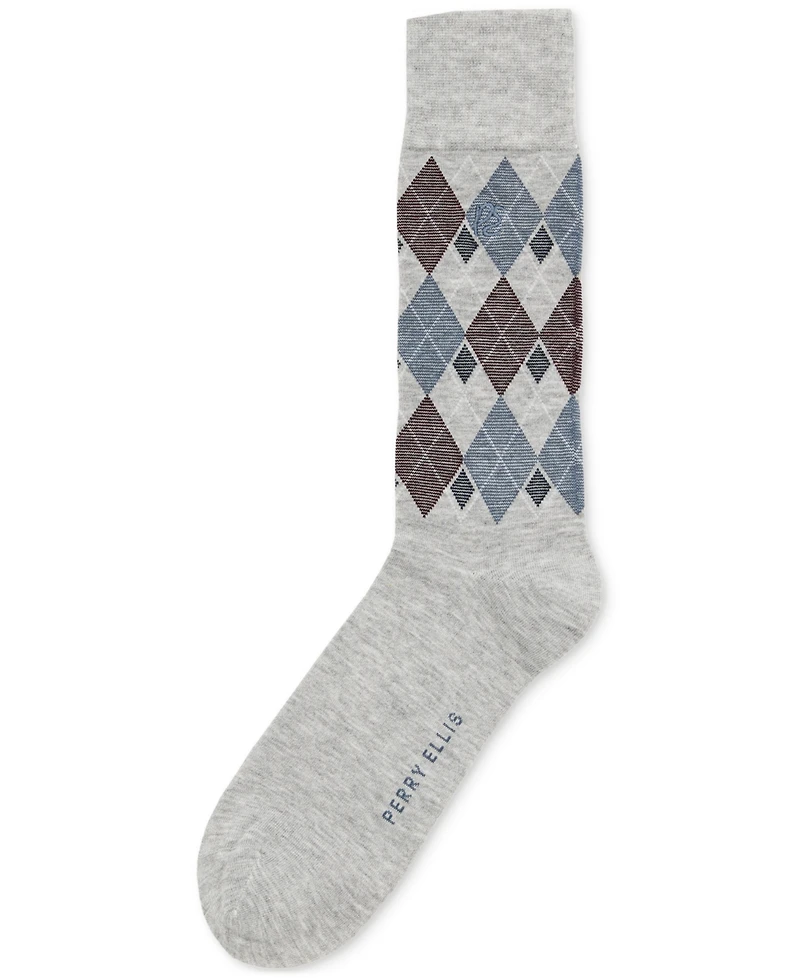 Perry Ellis Portfolio Men's Bamboo Diamond Socks